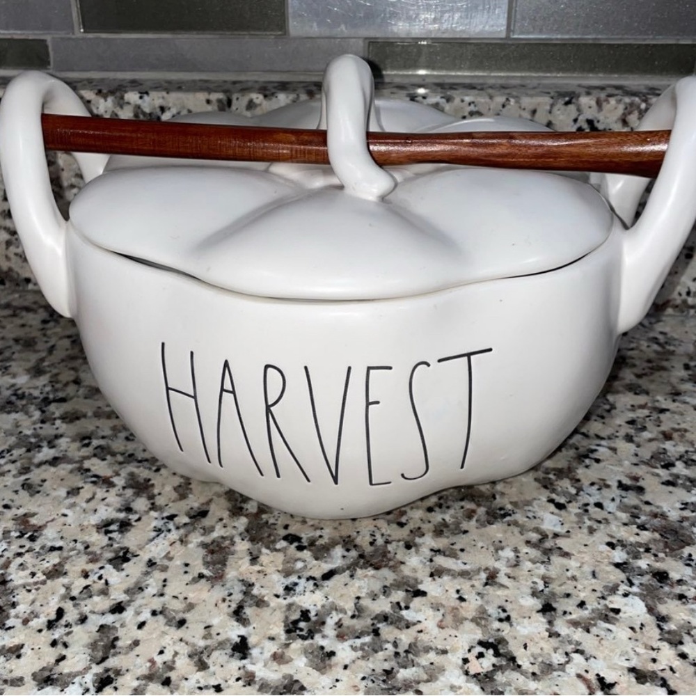 Rae Dunn White Harvest Pumpkin Casserole Dish
